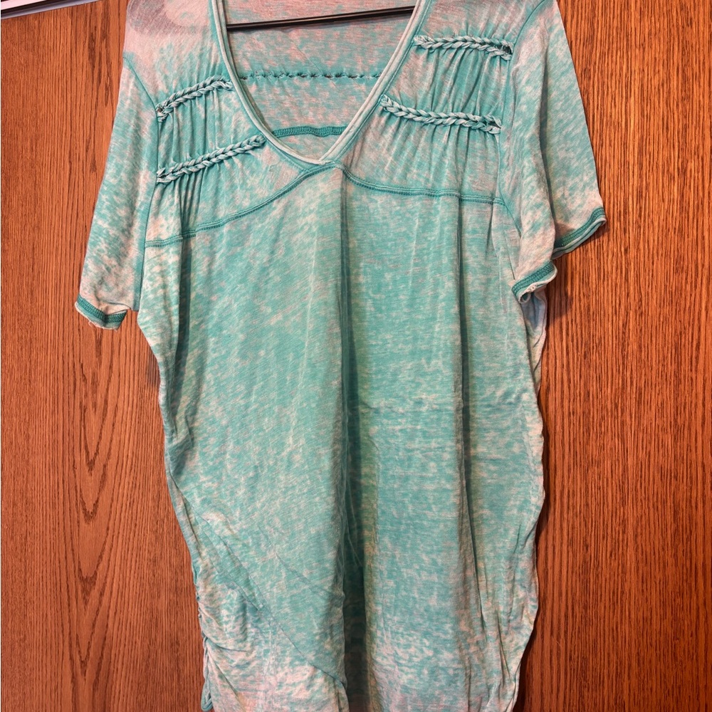 Maurices Aqua Short Sleeve Top